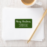 Étiquette Élégante Green Christmas Custom Adresse familiale<br><div class="desc">Élégant Vert Noël Personnalisé Étiquette de adresse de famille Ajoutez facilement vos propres détails pour faire un étiquette de adresse amusant et personnalisé.</div>