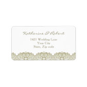 Étiquette Élégante LACE beige (Devant)