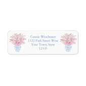 Étiquette Élégante Lady Ginger Jar Vase Pink Cherry Blossom (Devant)