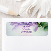 Étiquette Élégante Lilac Flowers Adresse de retour (En situation)