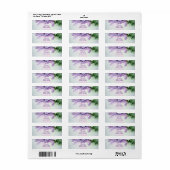 Étiquette Élégante Lilac Flowers Adresse de retour (Feuille entière)