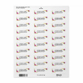 Étiquette Elégante, magique et audacieuse adresse de frontiè (Feuille entière)