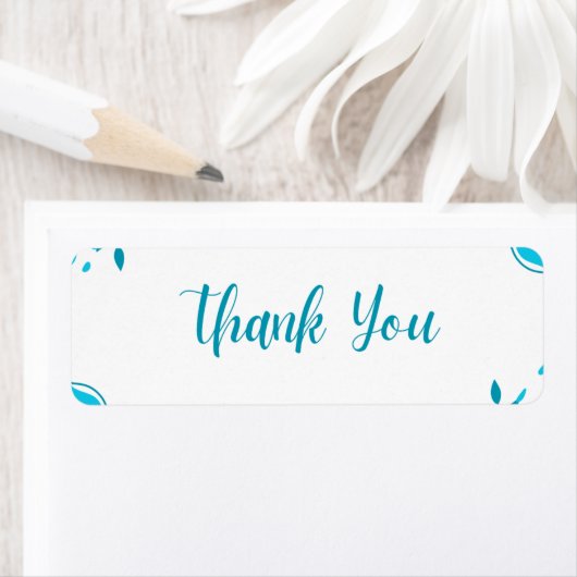 étiquette élégante "merci" script (En situation)