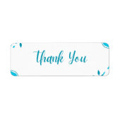 étiquette élégante "merci" script (Devant)