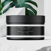 Étiquette Élégante Minimaliste de Pot de Cosmétiqu