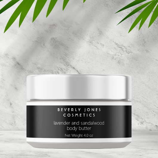 Étiquette Élégante Minimaliste de Pot de Cosmétiqu