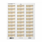 Étiquette Élégante Moderne Rose Dorée Adresse (Feuille entière)