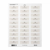 Étiquette Élégante Monogramme Adresse de Retour Noir Ivoire  (Feuille entière)