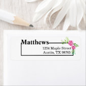 Étiquette Élégante nouvelle maison (En situation)