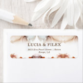 Étiquette Élégante Orange Dreamy Enk Adresse de retour (En situation)