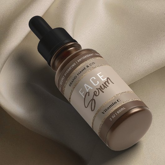 Étiquette Elégante Parties scintillant or Beige Neutral Bout