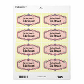 Étiquette Élégante plaque de livre encadrée (Feuille entière)