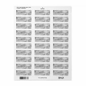 Étiquette Élégante Plaque Simple Gris Professionnel Moderne (Feuille entière)