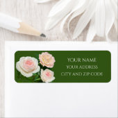 Étiquette Elégante rose blanche pêche (En situation)