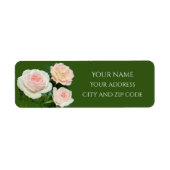 Étiquette Elégante rose blanche pêche (Devant)