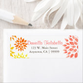 Étiquette Elégante source d'aquarelle florale moderne (En situation)