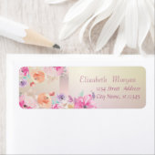 Étiquette Elégante tendance Fleurs d'aquarelle romantique (En situation)