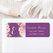 Étiquette Elégante tendance romantique, Violet Aquarelle Fle (En situation)