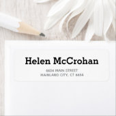 Étiquette Élégante typographie de script Adresse de retour É (En situation)