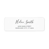 Étiquette Élégante typographie de script Adresse de retour É (Devant)