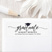 Étiquette Élégante Typographie Noire Sur Arrière - plan Blan (En situation)