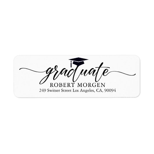 Étiquette Élégante Typographie Noire Sur Arrière - plan Blan (Devant)