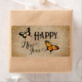 Étiquette Élégante Typographie Papillon Étoiles Rustique Nou (En situation)