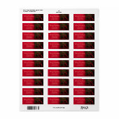 Étiquette Élégante Typographie Script Business Holiday Red (Feuille entière)