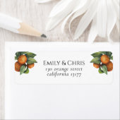 Étiquette Élégante verdure des agrumes botaniques (En situation)