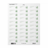 Étiquette Elégante verdure Quinceañera (Feuille entière)