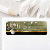 Étiquette Élégantes boules de Noël, Étincelle, Vert (En situation)