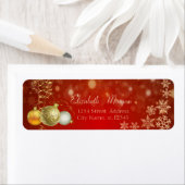 Étiquette Élégantes boules de Noël, Snowflakes (En situation)