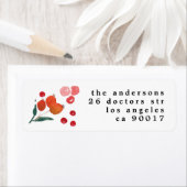 Étiquette Élégantes Fleurs de Noël (En situation)