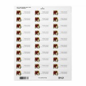 Étiquette Élégantes Florales d'Automne Adresse de Retour (Feuille entière)