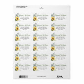 Étiquette Élégants Tournesols Eucalyptus Verdure Adresse (Feuille entière)