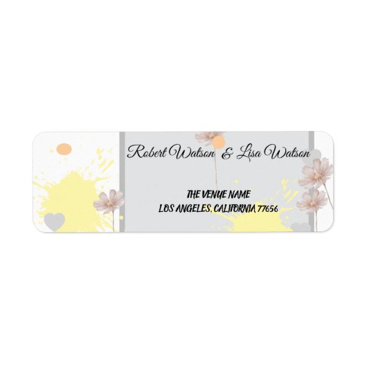 Étiquette Elegent modren dazie flower (Devant)