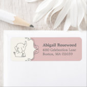 Étiquette Élémentaire Bébé Éléphant | Adresse de Baby Shower (En situation)