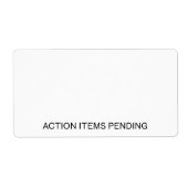 Étiquette Éléments d'action en attente | Expédition à contra (Devant)