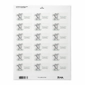 Étiquette Eléphant aquarelle (Feuille entière)