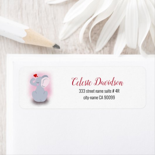 Étiquette Eléphant bébé (En situation)