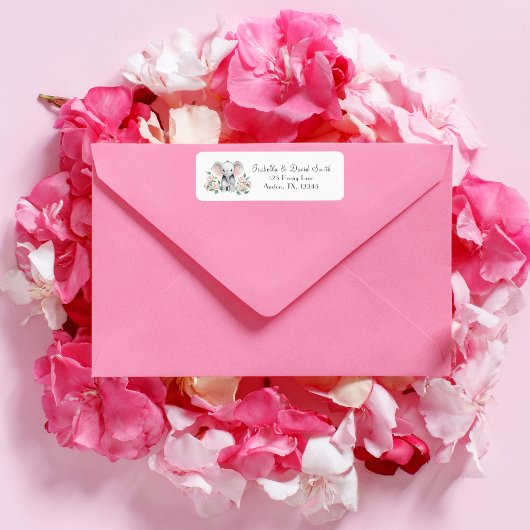 Étiquette Eléphant Bébé Avec Des Pies, Eucalyptus Retour