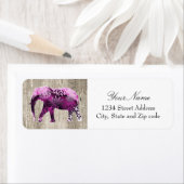 Étiquette Éléphant de Wood (En situation)