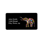 Étiquette Eléphant Fleur (Devant)