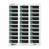 Étiquette Eléphant Floral Rétro (Feuille entière)