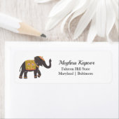 Étiquette Eléphant Mariage traditionnel indien (En situation)