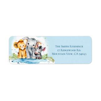 Étiquette Elephant Mommy-to-be Safari Baby shower Retour