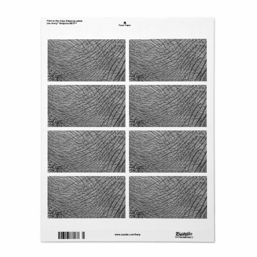 Étiquette Elephant skin (Feuille entière)