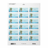 Étiquette Éléphant sous l'arbre (Feuille entière)