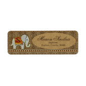 Étiquette Elephant Walk Monogram Cheetah ID390 (Devant)