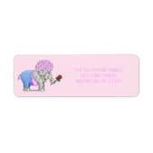 Étiquette Éléphants Joyeuse Saint-Valentin (Devant)